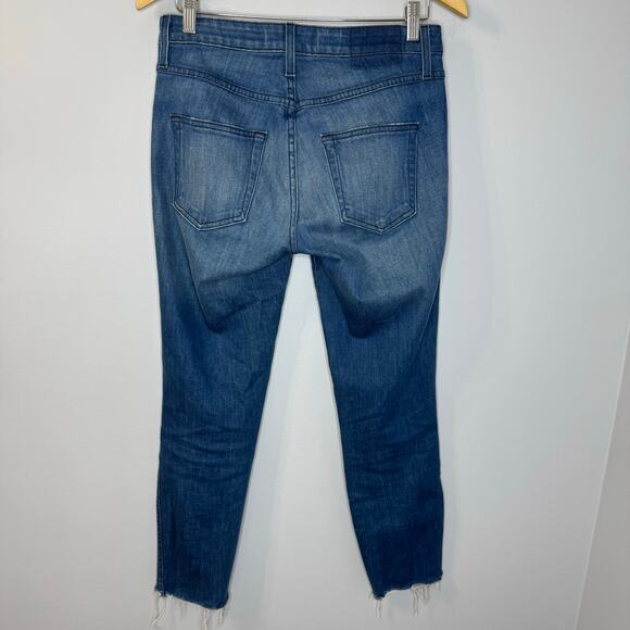 AMO  Stix Crop Ankle Jeans Bluebeam Stretch Blue Preppy Women's 27 - Picture 4 of 12